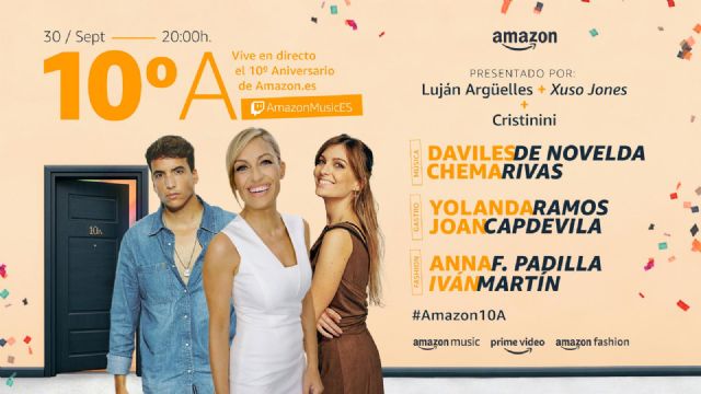 Empieza la cuenta atrás para celebrar el décimo aniversario de amazon.es en el 10°a, un evento en directo de la mano de anfitriones de excepción - 2, Foto 2