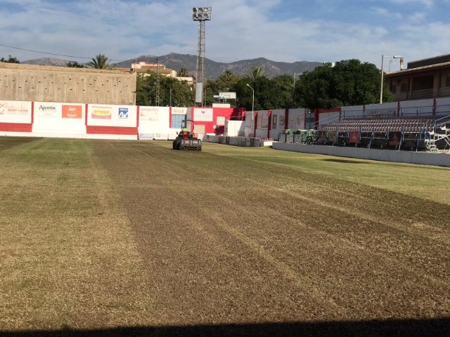 Acometen la resiembra de invierno del césped del estadio municipal Juan Cayuela para iniciar con garantías la nueva temporada - 3, Foto 3