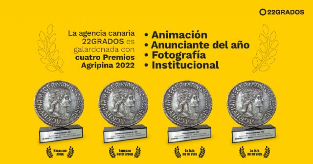 La agencia canaria 22GRADOS es galardonada con cuatro Premios Agripina 2022 - 1, Foto 1