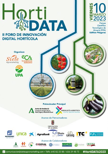 La Consejería de Agricultura, Pesca, Agua y Desarrollo Rural de la Junta de Andalucía respalda el II Foro de Innovación HortiDATA - 1, Foto 1