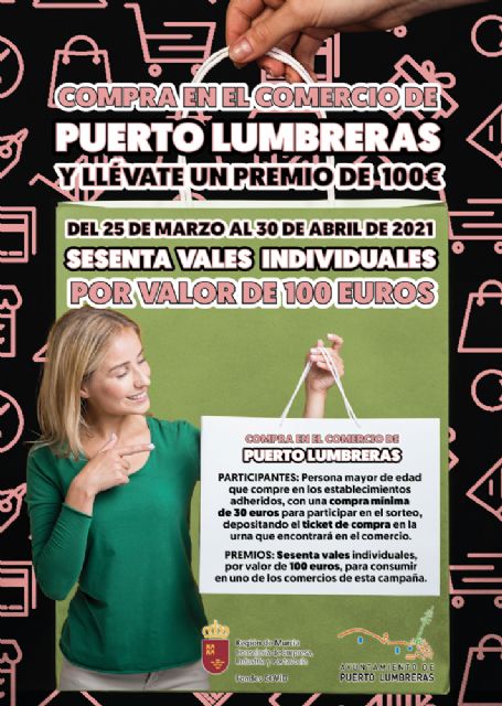 La campaña Compra en Puerto Lumbreras y llévate un premio sorteará 60 vales de 100 euros entre quienes hagan sus compras en el comercio local - 3, Foto 3