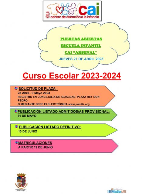 Hoy se abre el periodo de solicitud de plazas para el curso 2023-24 en el CAI El Arsenal - 1, Foto 1