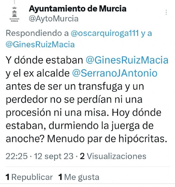 Lorca: Ballesta sigue manteniendo en plantilla a un trabajador que insulta a concejales de la oposición, comete errores muy graves y emplea las redes sociales del Ayuntamiento de forma partidista e interesada - 2, Foto 2