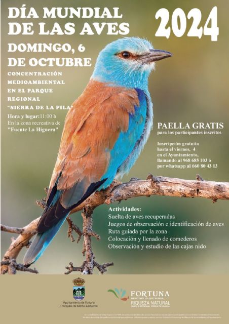 El Ayuntamiento de Fortuna celebra el próximo 6 de octubre el Día Mundial de las Aves - 2, Foto 2