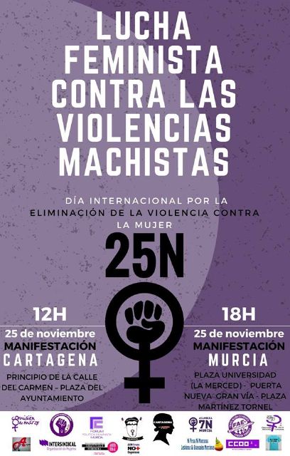 Actos y movilizaciones en la region de Murcia con motivo del dia internacional contra la violencia hacia las mujeres - 1, Foto 1