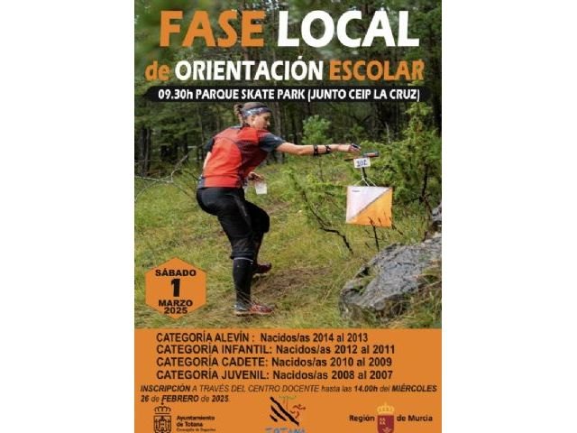 La Concejalía de Deportes y el Club Totana Orientación organizan este sábado 1 de marzo la Fase Local de Orientación de Deporte Escolar, Foto 1