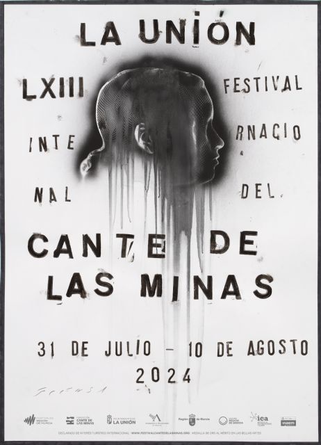 Jaume Plensa plasma la voz que sale de la oscuridad de la garganta en el cartel del 63° Cante de las Minas - 1, Foto 1