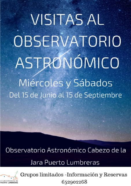 El Ayuntamiento de Puerto Lumbreras organiza visitas nocturnas al Observatorio Astronómico Cabezo de la Jara - 1, Foto 1