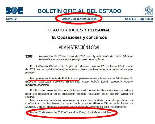 El PSOE celebra que el Ayuntamiento continue el proceso de selección para la incorporación de 10 nuevos agentes de Policía Local iniciado por el gobierno de Diego José Mateos - 1, Foto 1