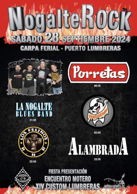 Porretas, Alambrada, La Nogalte Blues Band, Los Felinos y Fanfarrones protagonizarán, el 28 de septiembre, la segunda edición de Nogalte Rock - 1, Foto 1