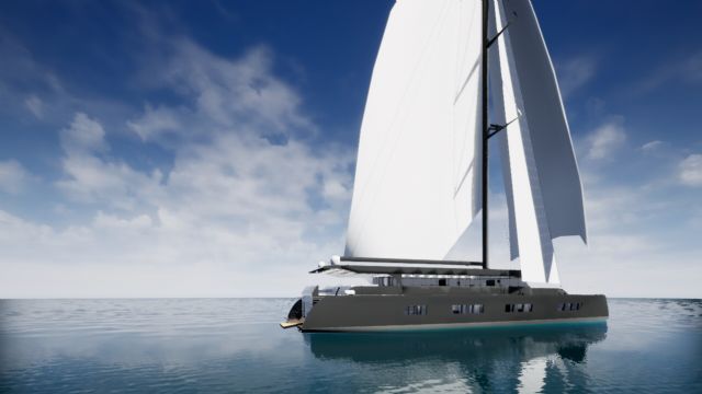 Diseña un catamarán de lujo con propulsión eléctrica que utiliza energía solar e hidrogeneración - 1, Foto 1