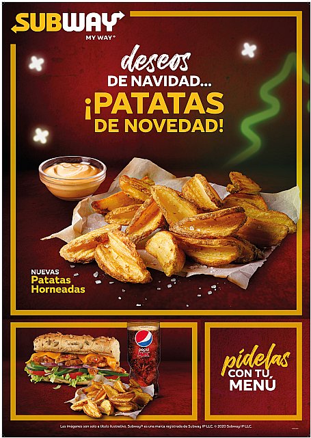 Subway presenta sus nuevas patatas horneadas, el snack más deseado por los comensales - 1, Foto 1