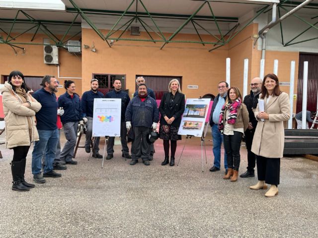 Alumnos del Programa Mixto de Empleo y Formación construyen una pérgola para el CEIP Río Segura de Javalí Nuevo - 1, Foto 1