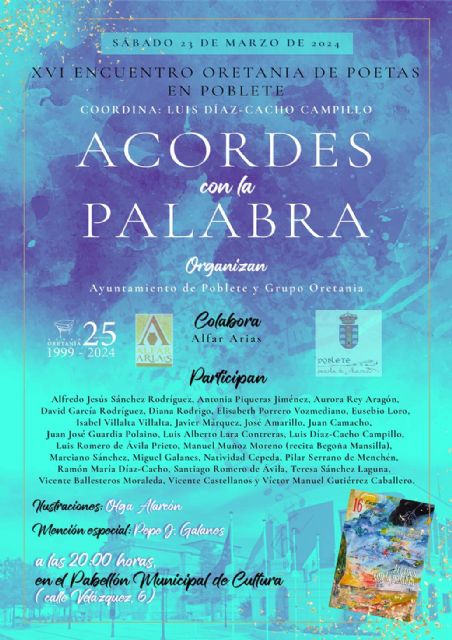 El 23 de marzo poesía y música en Poblete con Acordes con la palabra - 2, Foto 2