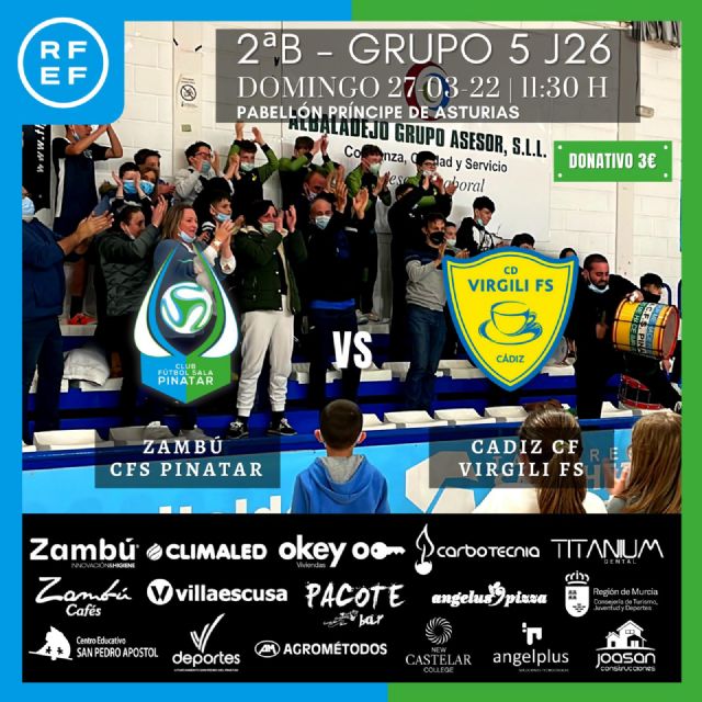 PREVIA 2°B: Zambú CFS Pinatar  Cádiz CF Virgili: duelo de aspiraciones opuestas en el Príncipe de Asturias - 1, Foto 1