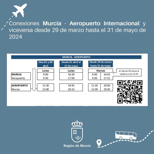 Amplían el horario del servicio de autobuses que conectan el Aeropuerto con Murcia y Cartagena - 2, Foto 2