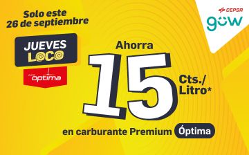 Cepsa Gow te ayuda a ahorrar tras la vuelta al trabajo con su Jueves Loco: 15 céntimos por litro en Óptima - 1, Foto 1