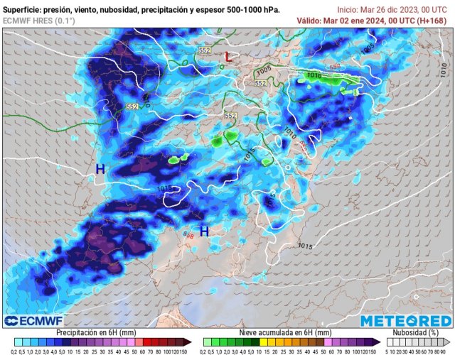 Pronóstico de Meteored: una borrasca subtropical podría traer lluvias a España en Nochevieja - 1, Foto 1