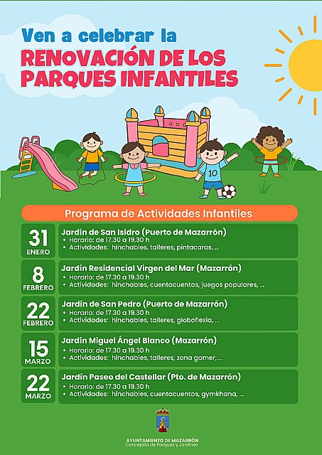 Presentan las actividades para celebrar la renovacin de los parques infantiles, Foto 1