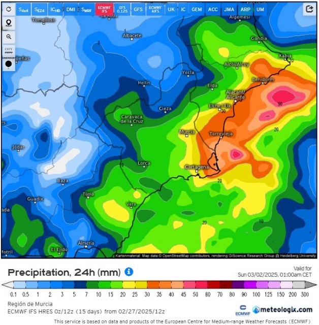 Inestabilidad en la Región de Murcia: lluvias y frío marcarán el inicio de marzo, Foto 2