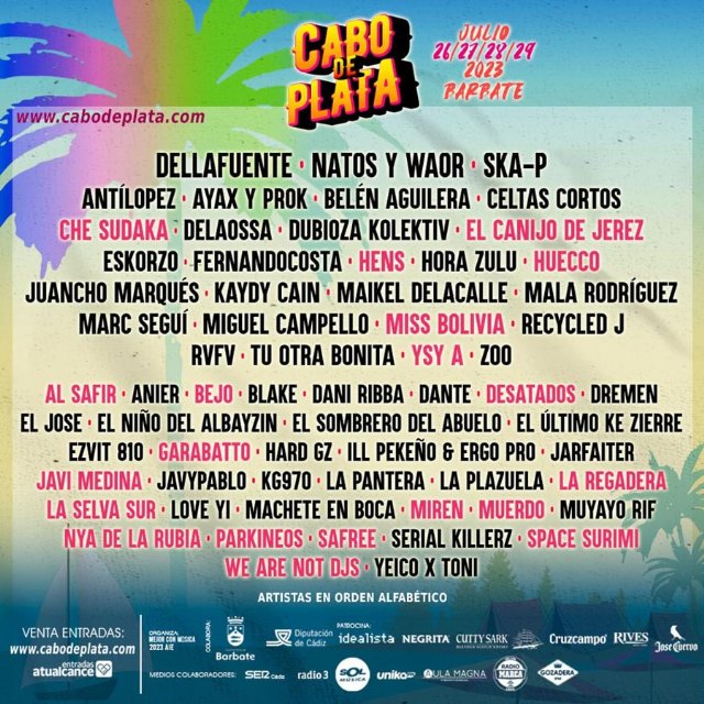 Cabo de Plata cierra cartel con 20 artistas que subirán aún más el ambiente festivo y divertido del festival gaditano - 1, Foto 1