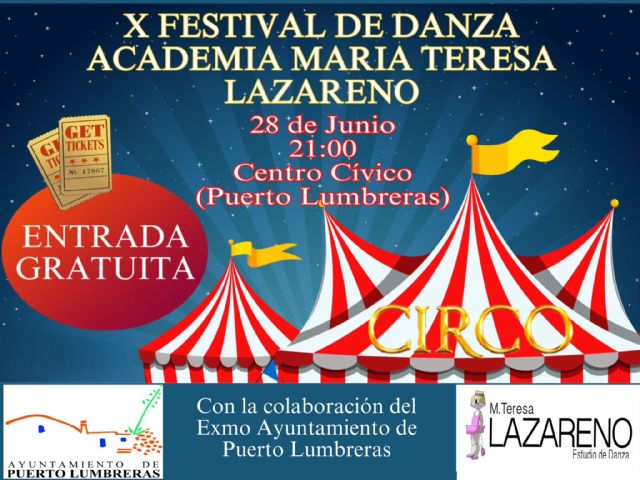 La Academia María Teresa Lazareno celebrará su X Festival de Danza este miércoles, 28 de junio en Puerto Lumbreras - 1, Foto 1