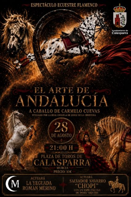 'El arte de Andalucía a caballo' de Carmelo Cuevas llega a Calasparra 'El arte de Andalucía a caballo' de Carmelo Cuevas llega a Calasparra
