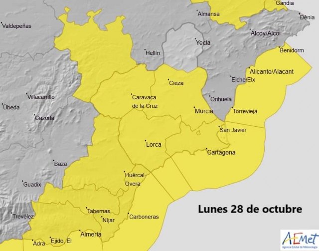 El alcalde de Lorca convoca una reunión de coordinación ante la llegada de una DANA con fuertes lluvias y tormentas - 1, Foto 1