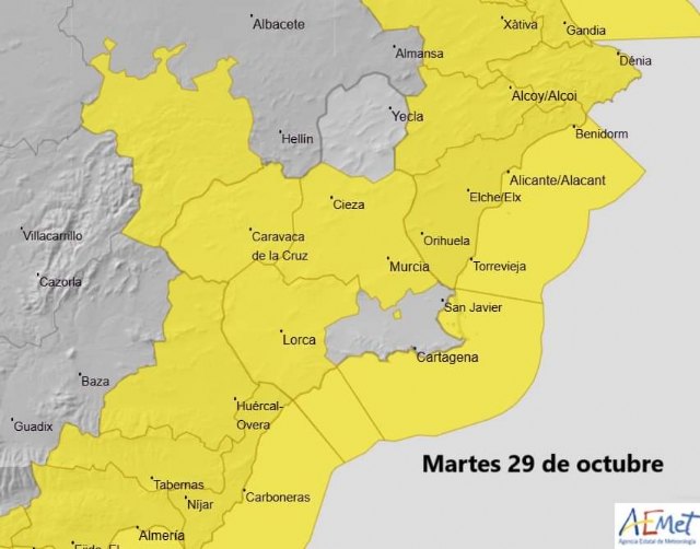 El alcalde de Lorca convoca una reunión de coordinación ante la llegada de una DANA con fuertes lluvias y tormentas - 2, Foto 2