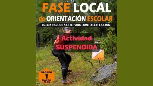 La Fase Local de Orientación de Deporte Escolar se suspende al inscribirse solamente participantes del IES Juan de la Cierva, Foto 1