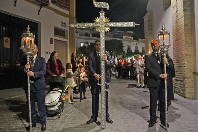 Desde un sencillo palio del siglo XVIII de los denominados de cajón partió la Dolorosa Ilipense para sus cultos de Septenario - 3, Foto 3