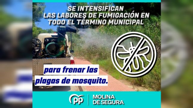 El Gobierno de José Ángel Alfonso (PP) refuerza la fumigación para evitar las plagas de mosquito en Molina de Segura - 1, Foto 1