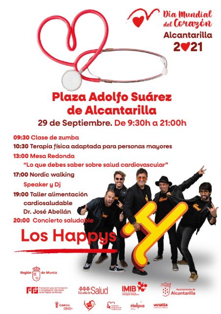 Alcantarilla celebra mañana el Día Mundial del Corazón con talleres, una clase de zumba y el concierto de Los Happys - 1, Foto 1