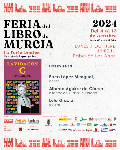 Lola Gracia presentará La vida con G el próximo 7 de octubre en La Feria del Libro de Murcia - 1, Foto 1