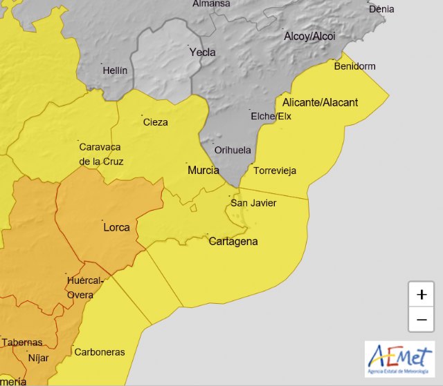 Activan el plan en fase de preemergencia ante la previsión de lluvias en toda la Región de Murcia, Foto 1