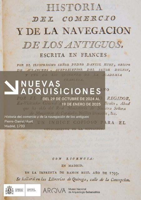 El Museo Nacional de Arqueología Subacuática ARQVA exhibe el libro del siglo XVIII ´Historia del comercio y de la navegación de los antiguos´ - 1, Foto 1