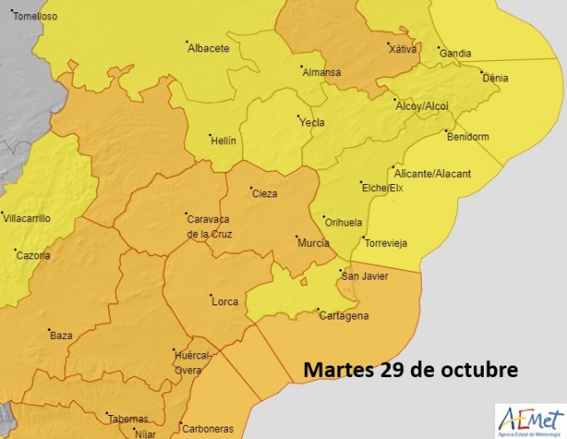 Las intensas lluvias afectarán a la Región de Murcia hasta el martes por la noche, Foto 2