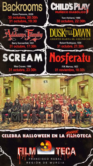 La Filmoteca regional extiende a todo el fin de semana su tradicional maratón de Halloween La Filmoteca regional extiende a todo el fin de semana su tradicional maratón de Halloween