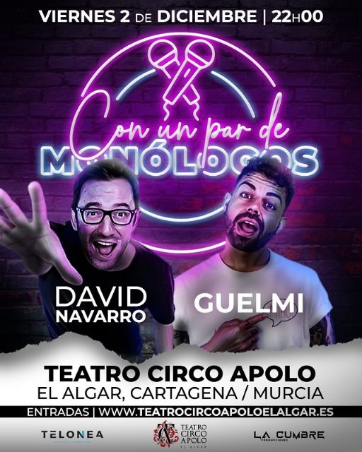 Con un par de monólogos este viernes en el Algar DAVID NAVARRO Y GUELMI - 1, Foto 1