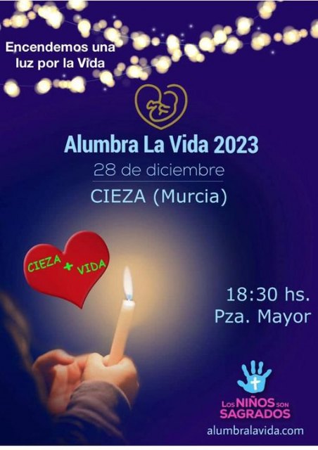 Cieza+Vida organiza este jueves por la tarde la actividad Alumbra la vida en la Plaza Mayor - 1, Foto 1