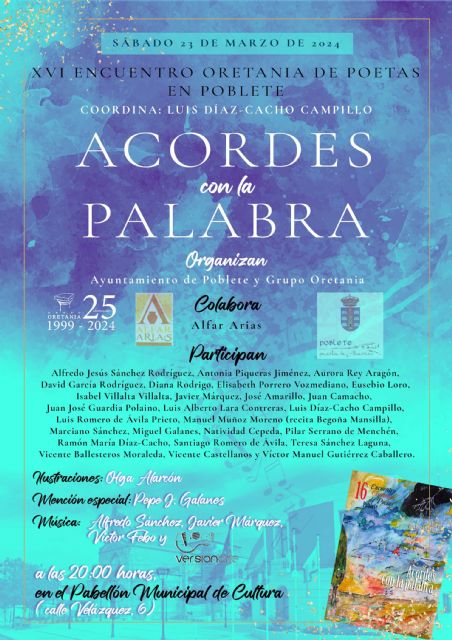 Olga Alarcón diseña la portada e ilustra el libro del XVI Encuentro Oretania de Poetas, 'Acordes con la palabra', a celebrar en Poblete el 23 de marzo - 2, Foto 2