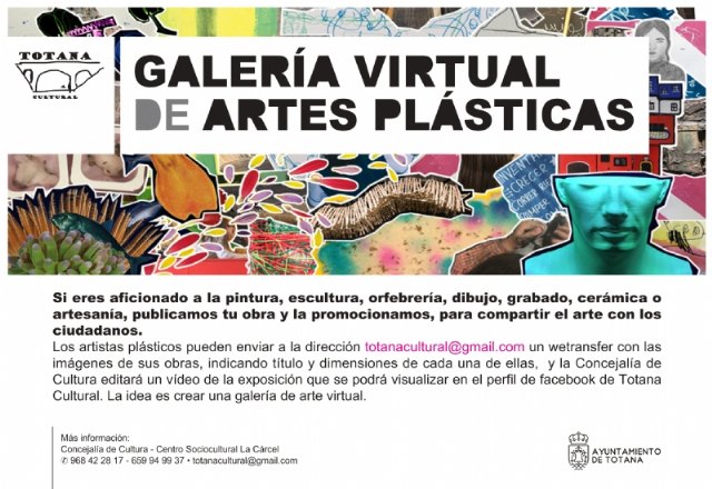 Cultura pone en marcha la iniciativa cultural Galería virtual de Artes Plásticas, en distintas disciplinas artísticas, Foto 1