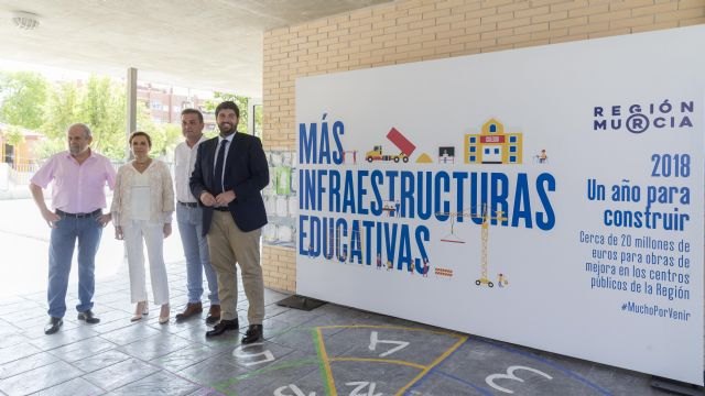 López Miras: El Plan de Infraestructuras Educativas 2018-2019, dotado con 20 millones, es el más ambicioso de los últimos años - 1, Foto 1