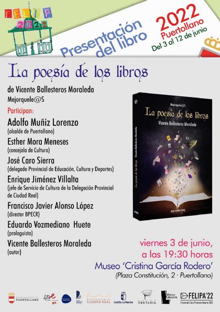 El primer día de la Feria del Libro de Puertollano se presentará La poesía de los libros de Vicente Ballesteros Moraleda - 1, Foto 1