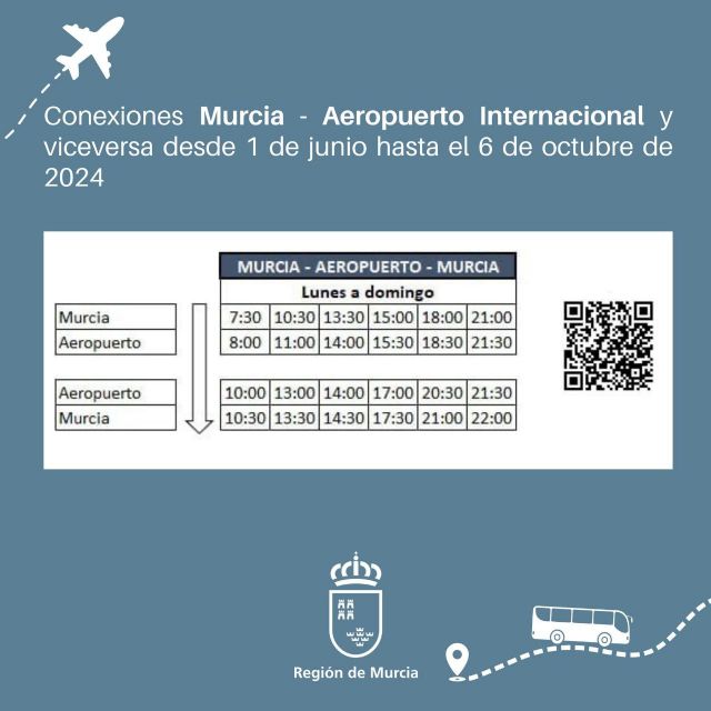 El servicio de autobuses desde el Aeropuerto Internacional a Murcia y Cartagena tendrá nuevo horario a partir del 1 de junio - 2, Foto 2