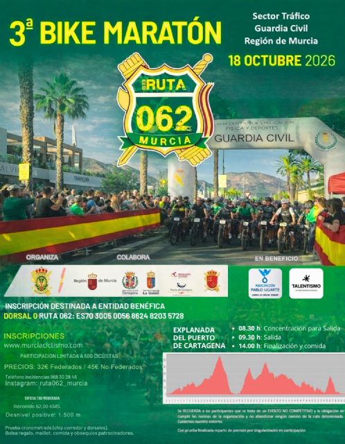 La Guardia Civil organiza la III Ruta 062 Mountain Bike Solidaria La Guardia Civil organiza la III Ruta 062 Mountain Bike Solidaria