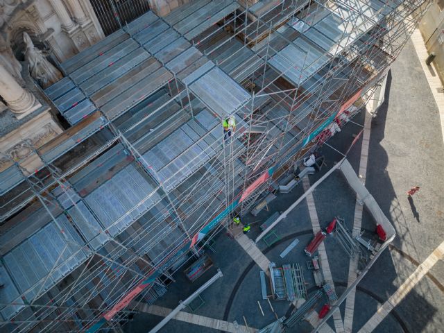 Orthem finaliza el andamio para la restauración de la fachada de la Catedral de Murcia - 1, Foto 1