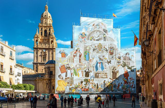 Portavoz recibe la plata en Festival Internacional de la Publicidad Independiente por su lona para la fachada de la Catedral de Murcia - 1, Foto 1