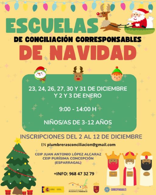 Un total de 120 niños podrán disfrutar de las Escuelas de Conciliación Corresponsables de Navidad puestas en marcha por el Ayuntamiento de Puerto Lumbreras - 1, Foto 1