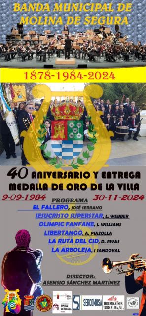 La Banda Municipal de Música de Molina de Segura conmemora su 40 aniversario con un concierto en el Teatro Villa de Molina el sábado 30 de noviembre - 1, Foto 1